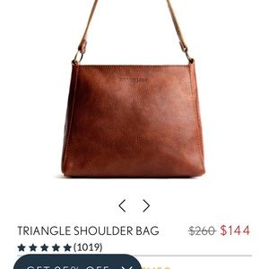 Portland leather triangle bag